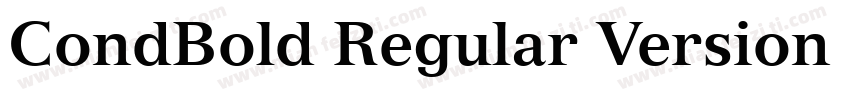 CondBold Regular Version 75字体转换